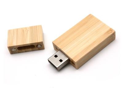 China USB Thumb Drives Wooden USB Memory Stick Rectangle 16GB Full Capacity for sale