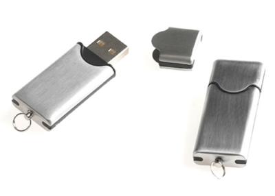 China Bulto promocional de memoria USB del metal plateado con el laser o el logotipo de la impresión en venta