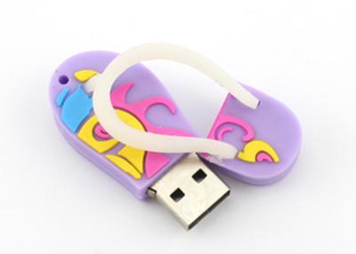 China PVC Custom USB Flash Drives Flip Flops Style Real 32GB Capacity USB Thumb Drives for sale