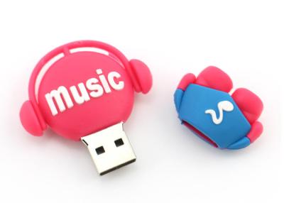 China PVC Custom USB Flash Drives Cute Music Man Real Full Capacity USB Thumb Drives for sale