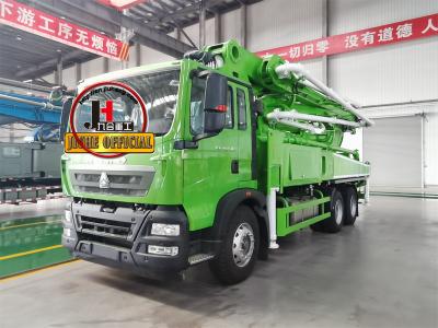 China JIUHE 38m 38X-5RZ-3 Betonpomp Truck Prijs Truck Gemonteerde Pomp Voor Beton Te koop