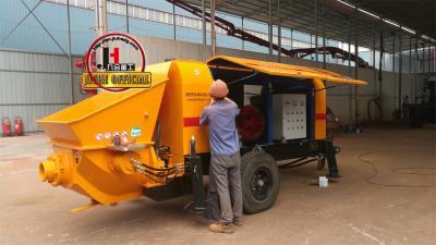 China Venda a quente HBT60 Cimento de concreto de alta pressão Construção estacionária Bomba de concreto Trailer Bomba de concreto à venda