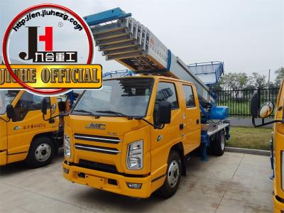 China JIUHE Novo JMC Dupla Linha 32M 36M Caminhão de balde Caminhão de escada aérea Caminhão hidráulico Telescópica Mobiliário Caminhão de elevação à venda