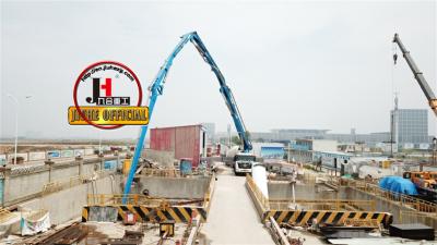 China JIUHE Laag brandstofverbruik HB58K Grote betonpomp Truck 58m Truck gemonteerde betonpomp Grote betonpomp Te koop