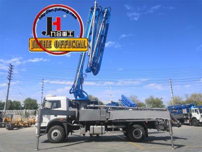 China JIUHE 38M concrete boom pump for trucks with flexible and big capacity pumping for sale