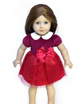Китай Подняло красное платье куклы Organza с красным Bowknot, Мадам Александром Куклой Одевать 18 дюймов продается