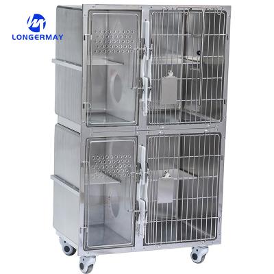 China Veterinary Cat Boarding Cages High Strength Acrylic Pet Dog Stainless Steel for sale