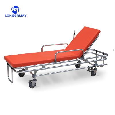 China Adjustable Hospital Patient Transport Trolley Ambulance Stretcher Trolley for sale