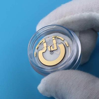 China Gold Plated Quartz Pendulum Od 22.23mm Thickness 0.76mm à venda