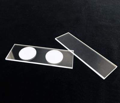 Chine Clairement glissière médicale de usinage de microscope de Xrd de bord d'au sol en verre de quartz 99,99% à vendre