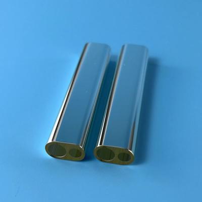 China Silver Plated Custom Quartz Flow Tubes Double Bore for sale