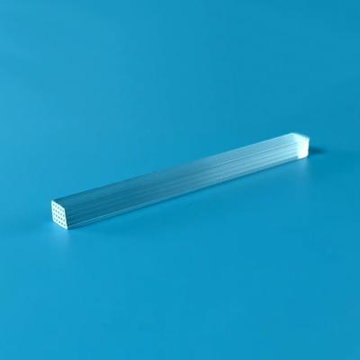 China External Rectangular Fused Silica Glass Tube Inner Hole Circular 20 Hole for sale
