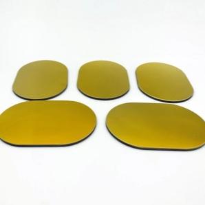 China Gold Layer Optical Quartz Glass Plate of 6.91g/cm3 Density for sale