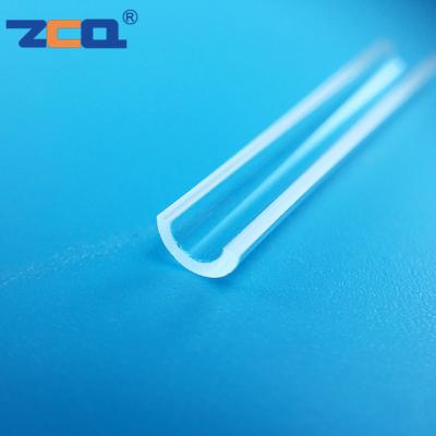 China High Purity Optical Quartz Rod Clear U Shaped For Fiber Combiner for sale
