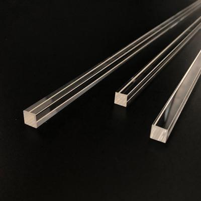 China Optical Fused Silica Rods End Face Polishing Square Quartz Rod for sale