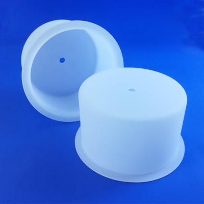 China Crisol de cuarzo fundido superficie helada taza de vidrio de cuarzo para máquina de recubrimiento de plasma en venta