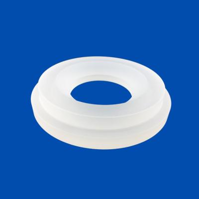 China Perforated Machining Quartz Glass Ring Shaped CNC Parts Frosting Color for sale