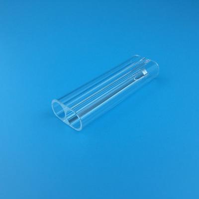 China Clear Laser Spare Parts Circular Double Holes Quartz Laser Glass Tubes for sale