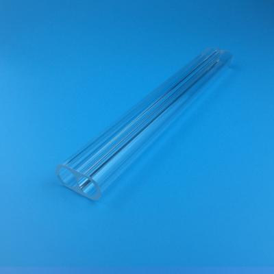 中国 レーザーの塗布の透明な水晶管の二重穴は150mmを伸ばした 販売のため