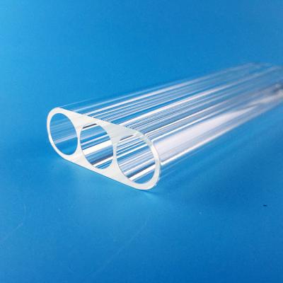 China Tubo de vidrio agujereado triple helado superficial externo de cuarzo de los recambios del laser de ZCQ en venta