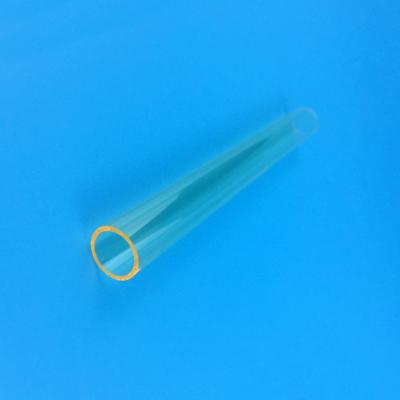 Chine Résistance aux chocs à hautes températures enduite par samarium jaune de tube de quartz transparent à vendre