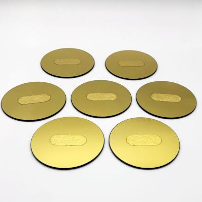 China Gold Plated Silicon Dioxide Optical Glass Plate Round Square Quartz Glass Window for sale