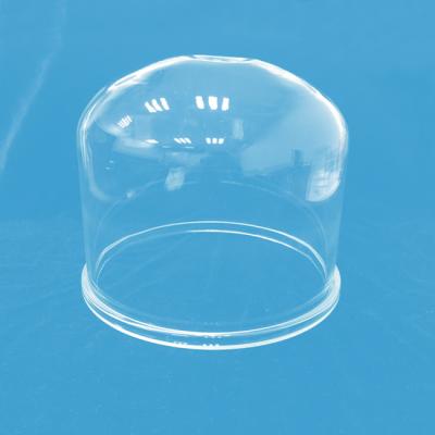 China Clear Borosilicate Glass Tube Dome Large Size Customized Polishing Glass Cover for sale