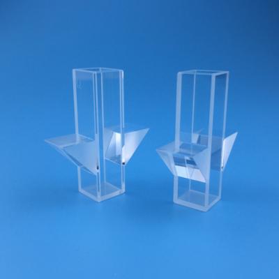China Clear Square Optical Quartz Glass Cuvette With Optical Critical Section for sale