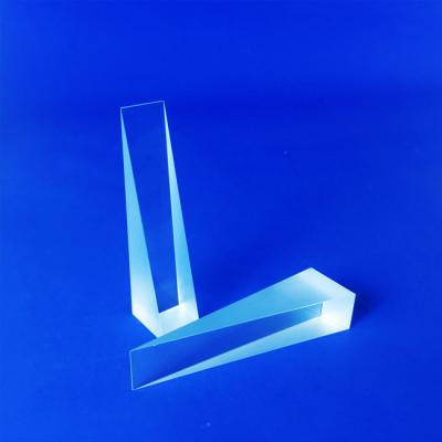 China Transparent Optical Quartz Glass Rectangular Optical Wedge Prism Element for sale