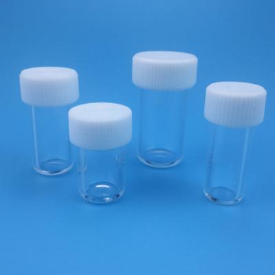 China High Temperature Clear Fused Quartz Glass Container for sale