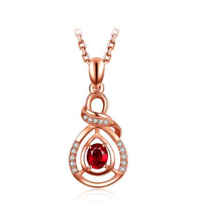 China Red Ruby Stone Necklace Original Ruby Wedding Necklace For Bridal for sale