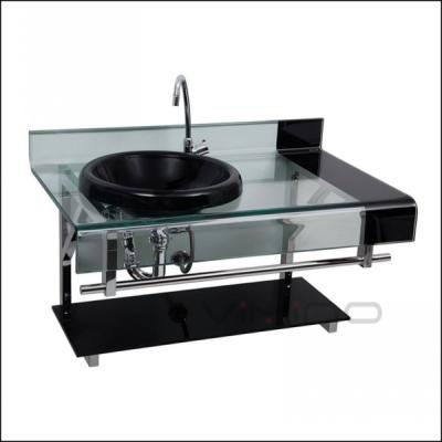 China South American Style Glass Vanity Brazil Astra Pettra Deckol Wash Basin Glass Gabinete Lavatório de vidro for sale