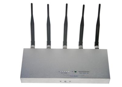 China Wireless Camera Mobile Phone Signal Jammer Blocker With 5 Omni Directional Antenna for sale