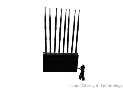 China Wireless GPS Signal Jammer Mobile Network Blocker With 8 Omni Directional Antenna for sale