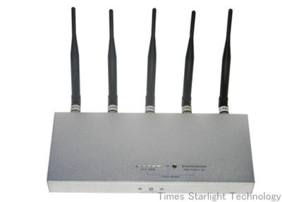 China Indoor 5 Antenna GPS Wireless Signal Jammer Cell Phone Blocking Device for sale
