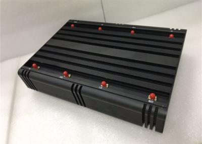 China High Gain Antennas Cell Phone Wifi Blocker , 10 Watts Each Channel Mobile Signal Jammer for sale