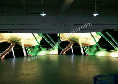 China Inner arc outer curved outdoor LED video wall screen , stage background screen for sale
