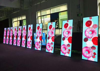 China Portable P2.5 Slim Indoor PLED Poster Display Screen For The Reception / Stores for sale