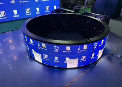 China Runder örtlich festgelegter LED-Anzeigen-P3.91 gebogener Modul-Form-InnenFesteinbau zu verkaufen