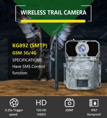 Chine smtp 4G sans fil dynamique de caméra cellulaire de jeu de 25m IR MMS GPRS à vendre