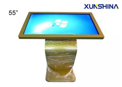 China PC Built In 43 Inch Table Touch Information Machine With Gold Color For Indoor for sale