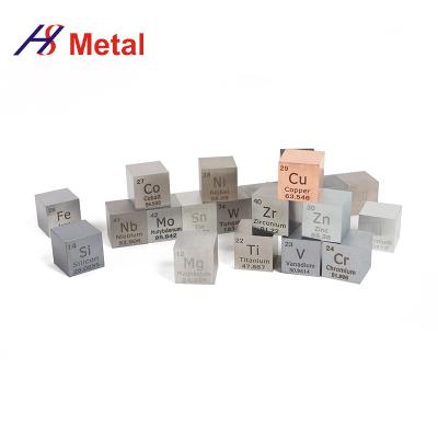 Cina Molibdeno Metallo Cubo Artigianato Titanio Niobio Cubo Molibdeno Nickel Ferro rame Blocco in vendita