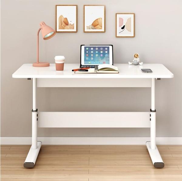 Quality Manual Height Adjustable Office Furniture Black White Wooden Standing Desk for for sale