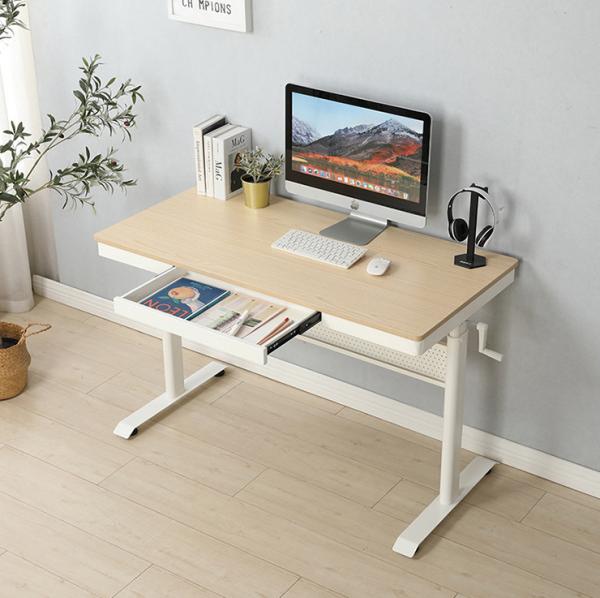 Quality Wooden Standing Table Manual Height Adjustable Commercial Desk for Luxury Home Office for sale