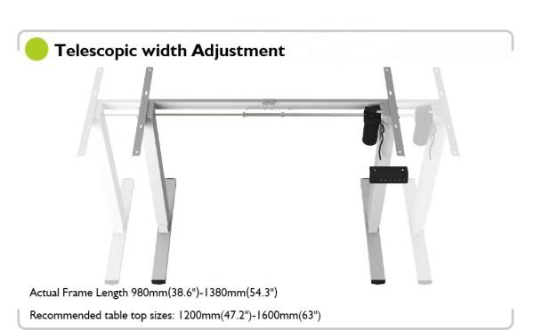 Quality Intelligent Height Adjustable Standing Desk Dual Motor Sit Stand Desks for Home for sale