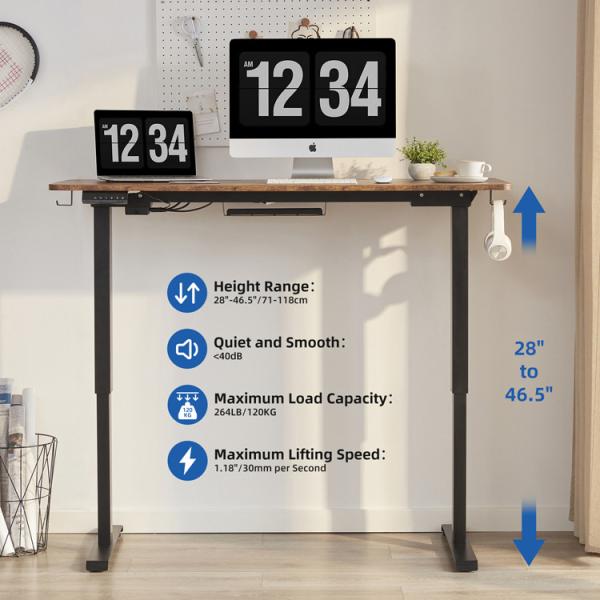 Quality Height Adjustable Electric Dual Motor Sit Stand Table for Office Furniture for sale