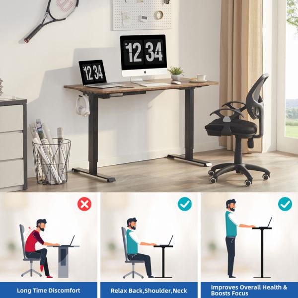 Quality Height Adjustable Electric Dual Motor Sit Stand Table for Office Furniture for sale