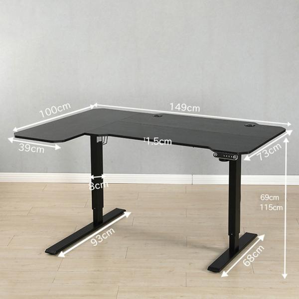Quality 60-72 Inch L Shape Recording Studio Table Workstation Girl's Desk with Triple for sale