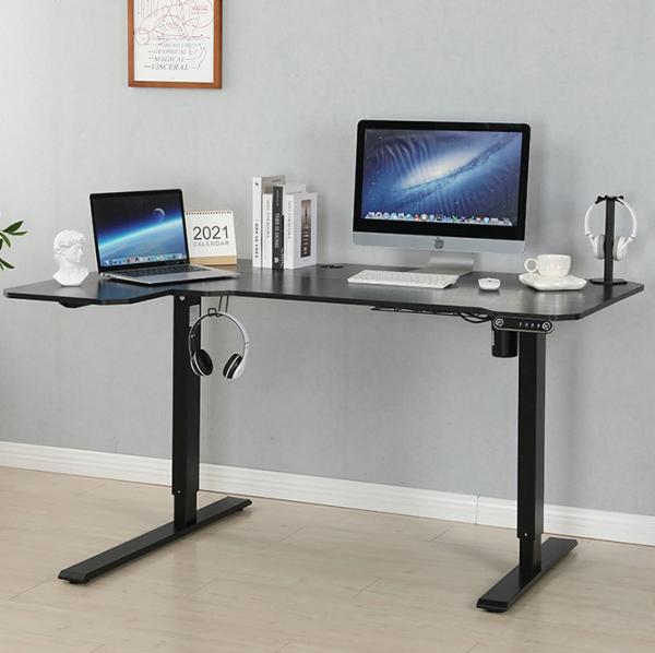 Quality Commercial Furniture Ergonomic L Shape Desk with Electric Triple Motor Lifting System for sale