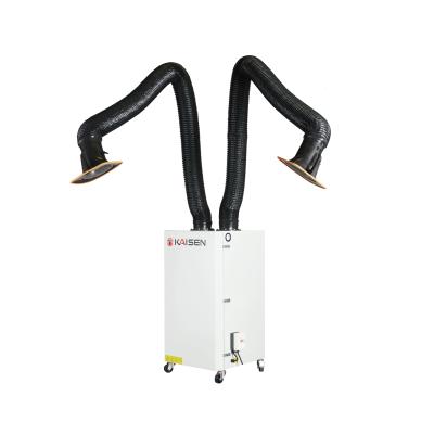 China Two Arms Mobile Welding Smoke Extractor , Manual Cleaning Ash Welding Smoke Filters for sale